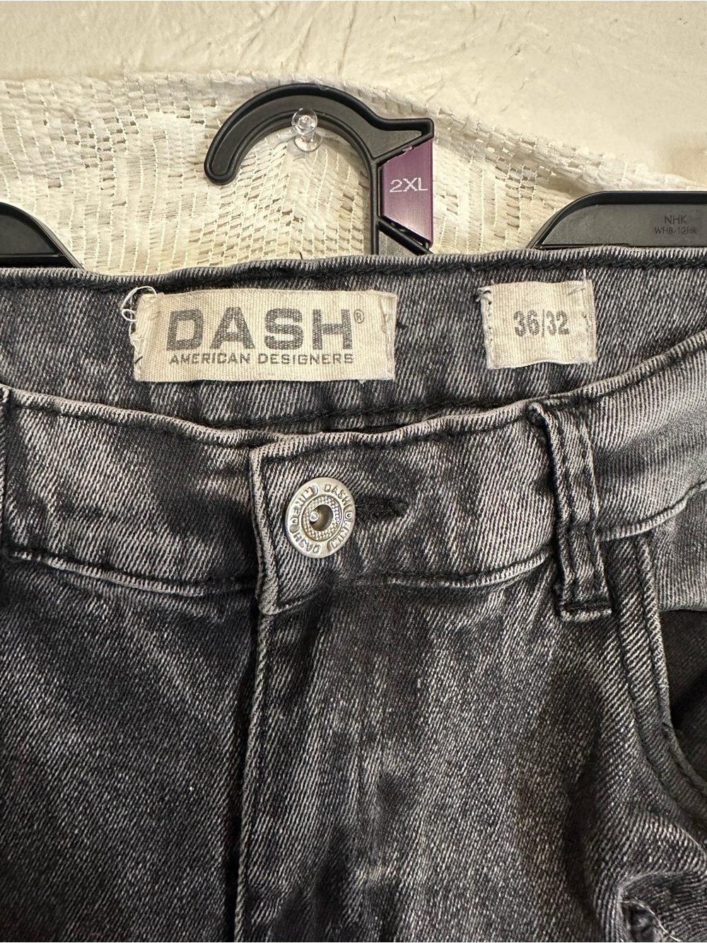 Dash Men’s Black Washed Ripped Skinny Jeans - Picture 4 of 11